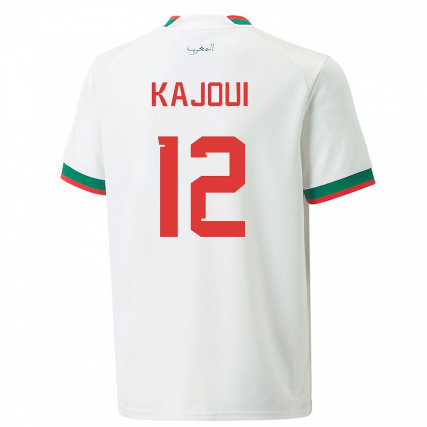 Niño Camiseta Marruecos Munir Kajoui #12 Blanco 2ª Equipación 22-24 México