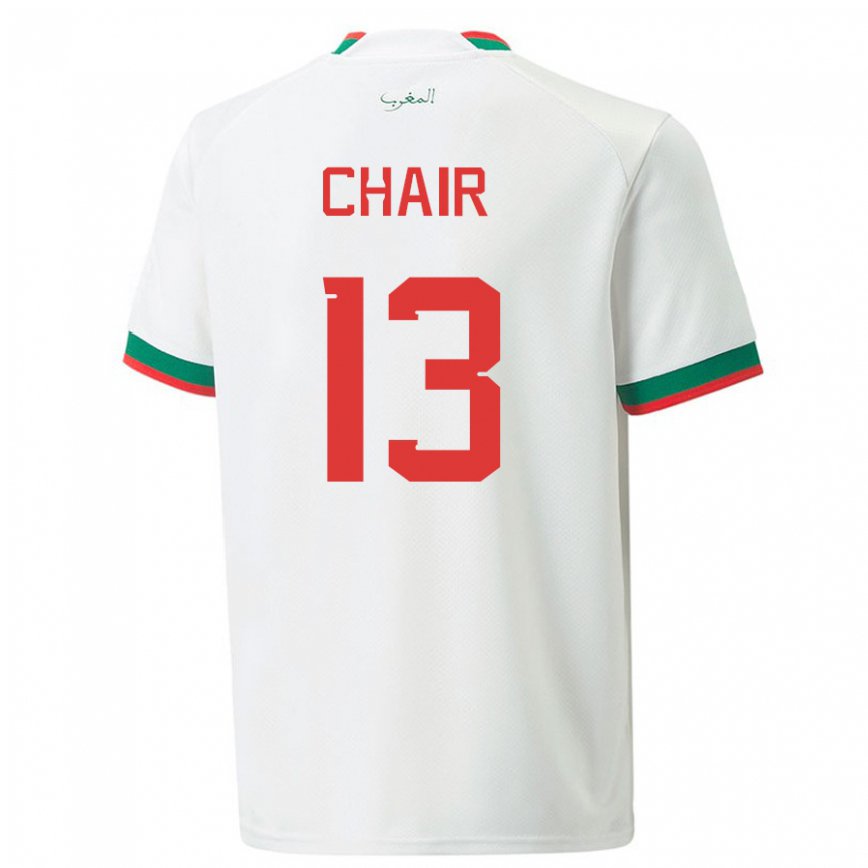 Niño Camiseta Marruecos Iliass Chair #13 Blanco 2ª Equipación 22-24 México