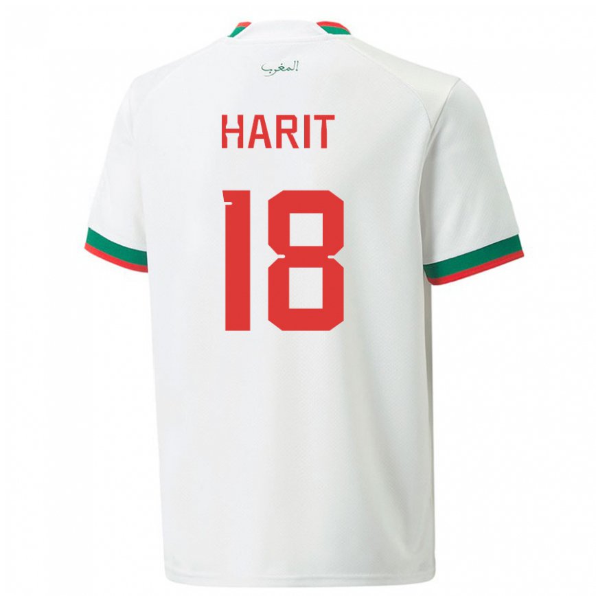 Niño Camiseta Marruecos Amine Harit #18 Blanco 2ª Equipación 22-24 México