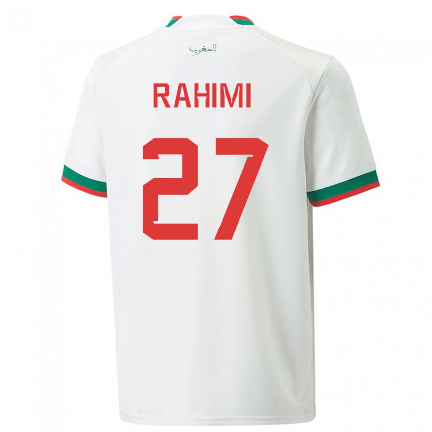 Niño Camiseta Marruecos Soufiane Rahimi #27 Blanco 2ª Equipación 22-24 México