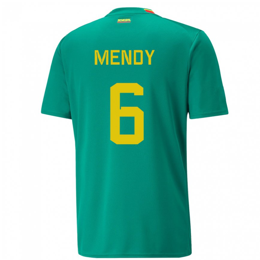 Niño Camiseta Senegal Nampalys Mendy #6 Verde 2ª Equipación 22-24 México