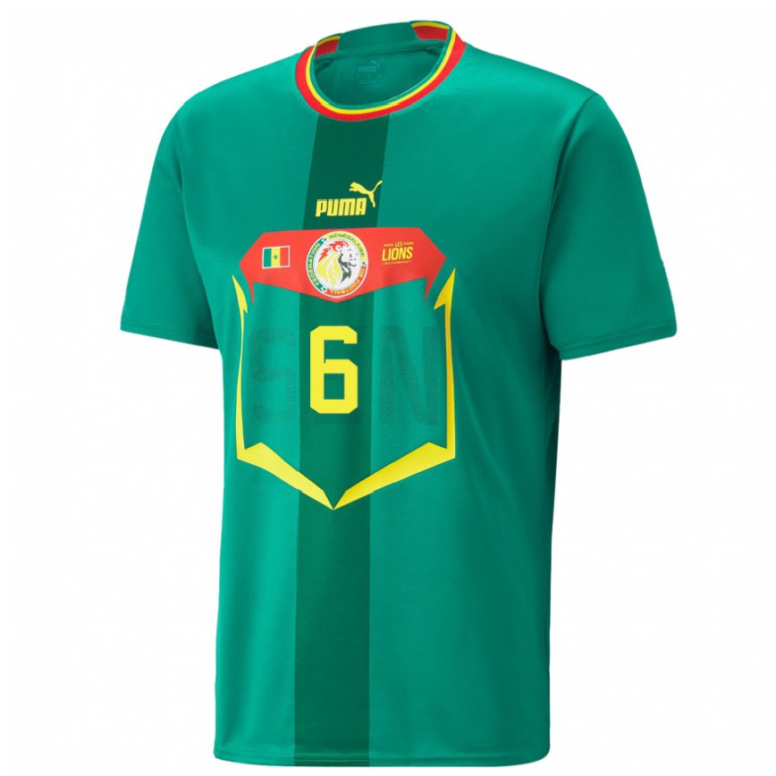 Niño Camiseta Senegal Nampalys Mendy #6 Verde 2ª Equipación 22-24 México