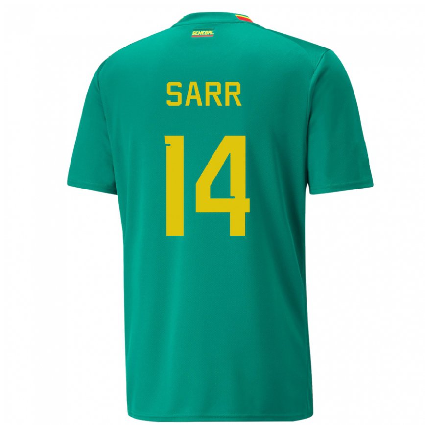 Niño Camiseta Senegal Pape Sarr #14 Verde 2ª Equipación 22-24 México