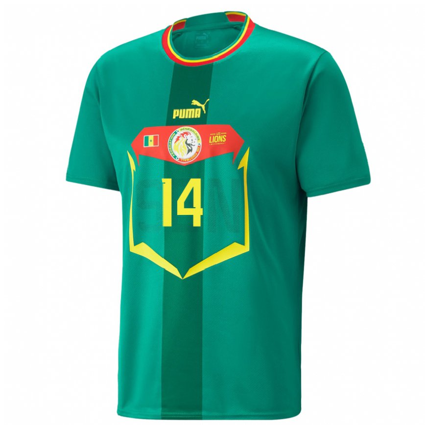 Niño Camiseta Senegal Pape Sarr #14 Verde 2ª Equipación 22-24 México