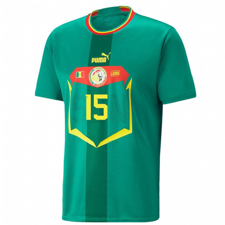 Niño Camiseta Senegal Krepin Diatta #15 Verde 2ª Equipación 22-24 México