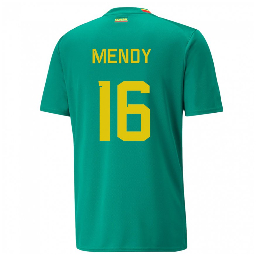 Niño Camiseta Senegal Edouard Mendy #16 Verde 2ª Equipación 22-24 México