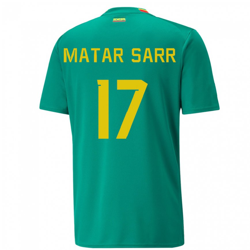 Niño Camiseta Senegal Pape Matar Sarr #17 Verde 2ª Equipación 22-24 México