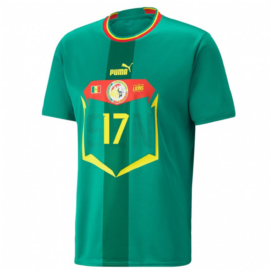 Niño Camiseta Senegal Pape Matar Sarr #17 Verde 2ª Equipación 22-24 México