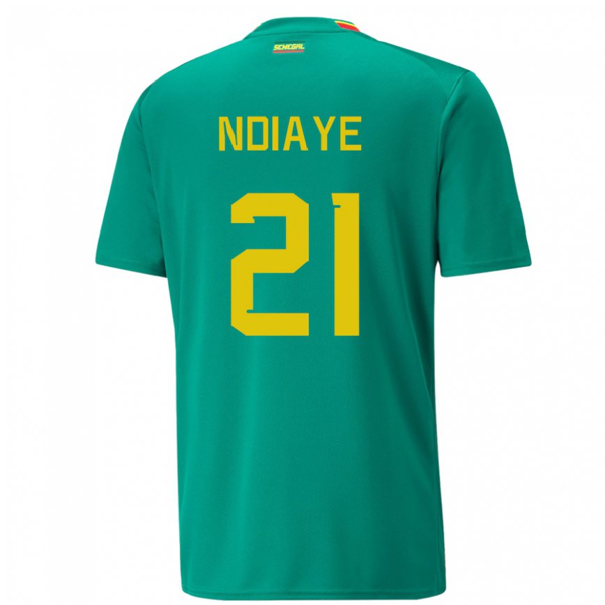 Niño Camiseta Senegal Iliman Ndiaye #21 Verde 2ª Equipación 22-24 México