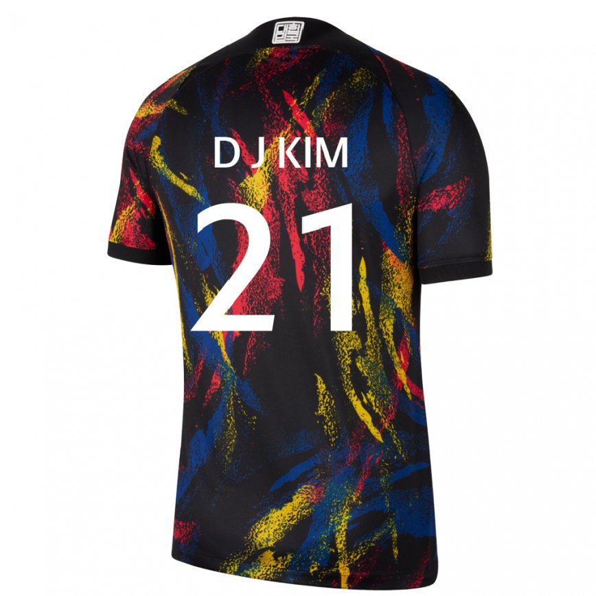 Niño Camiseta Corea Del Sur Dong-jun Kim #21 Multicolores 2ª Equipación 22-24 México