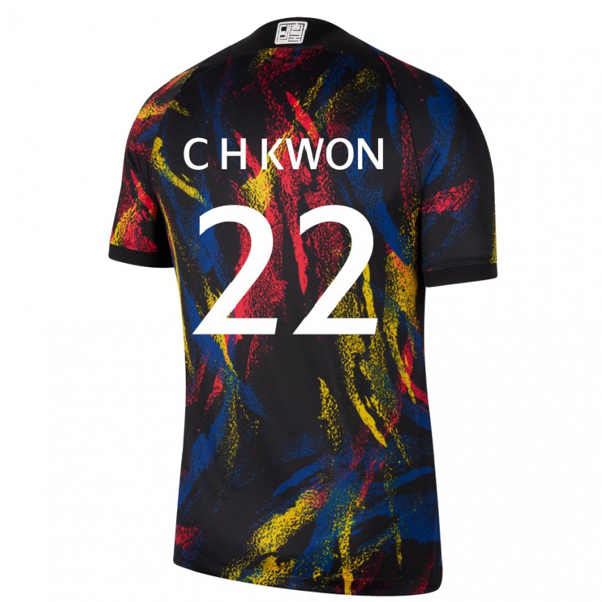 Niño Camiseta Corea Del Sur Chang-hoon Kwon #22 Multicolores 2ª Equipación 22-24 México