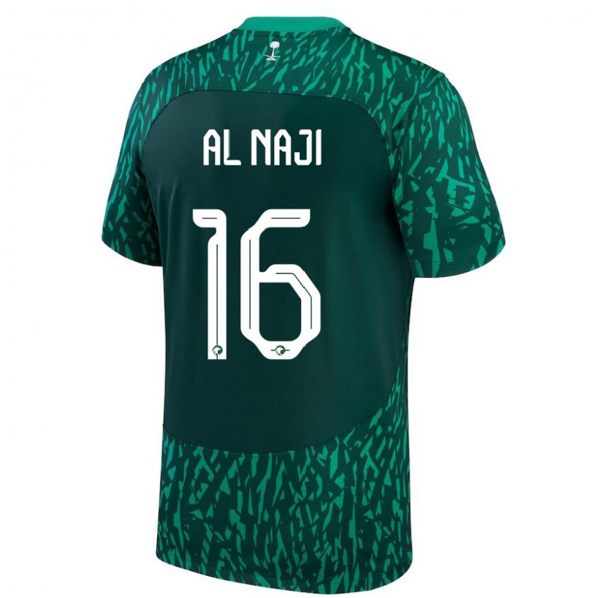 Niño Camiseta Arabia Saudita Sami Al Naji #16 Verde Oscuro 2ª Equipación 22-24 México