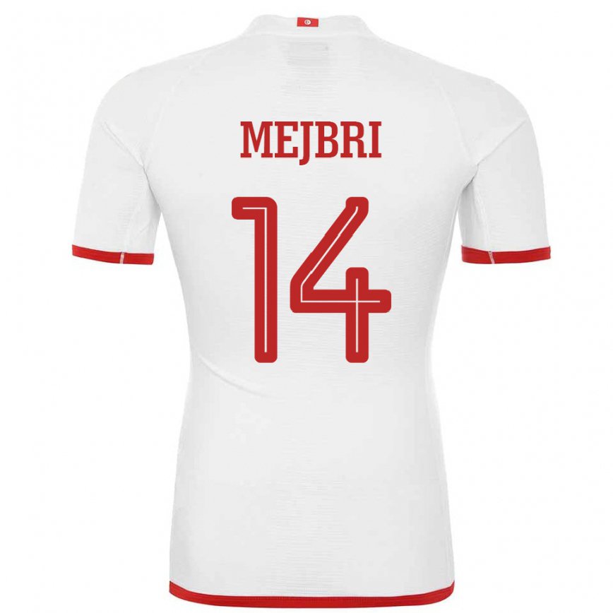 Niño Camiseta Túnez Hannibal Mejbri #14 Blanco 2ª Equipación 22-24 México