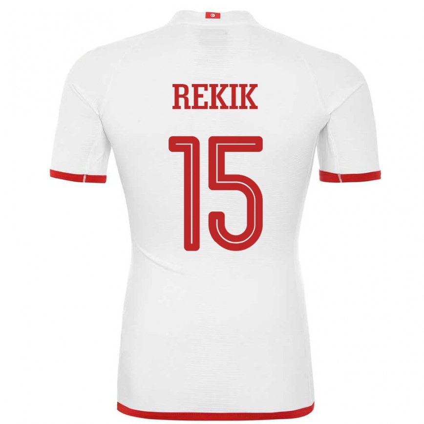 Niño Camiseta Túnez Omar Rekik #15 Blanco 2ª Equipación 22-24 México