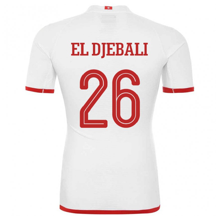 Niño Camiseta Túnez Chaim El Djebali #26 Blanco 2ª Equipación 22-24 México