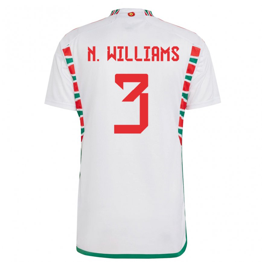 Niño Camiseta Gales Neco Williams #3 Blanco 2ª Equipación 22-24 México