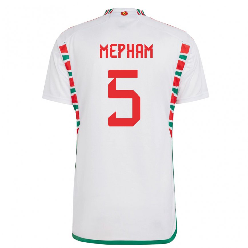 Niño Camiseta Gales Chris Mepham #5 Blanco 2ª Equipación 22-24 México