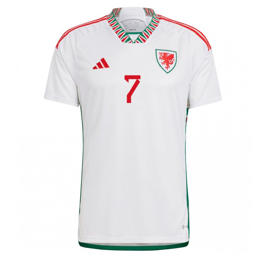 Niño Camiseta Gales Joe Allen #7 Blanco 2ª Equipación 22-24 México