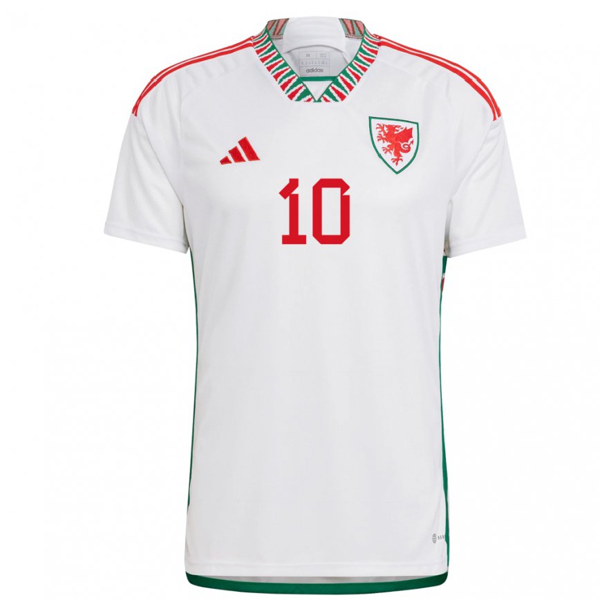 Niño Camiseta Gales Tyler Roberts #10 Blanco 2ª Equipación 22-24 México