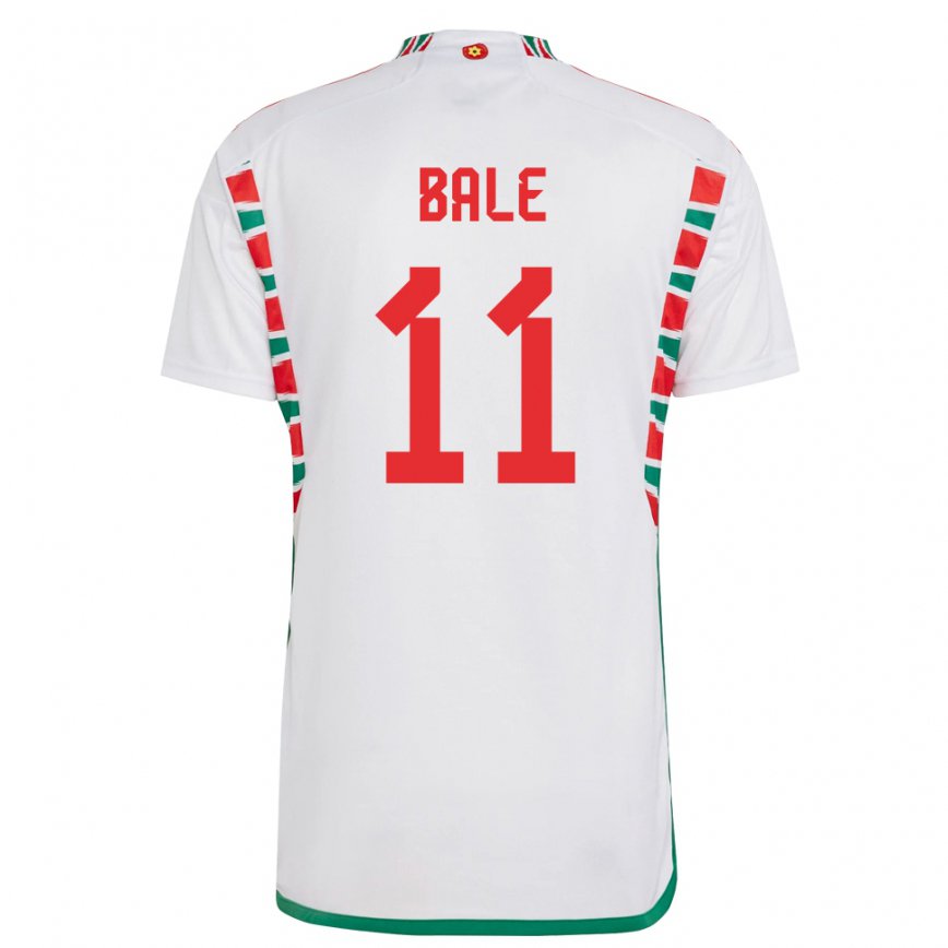 Niño Camiseta Gales Gareth Bale #11 Blanco 2ª Equipación 22-24 México