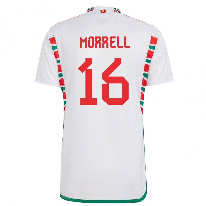 Niño Camiseta Gales Joe Morrell #16 Blanco 2ª Equipación 22-24 México