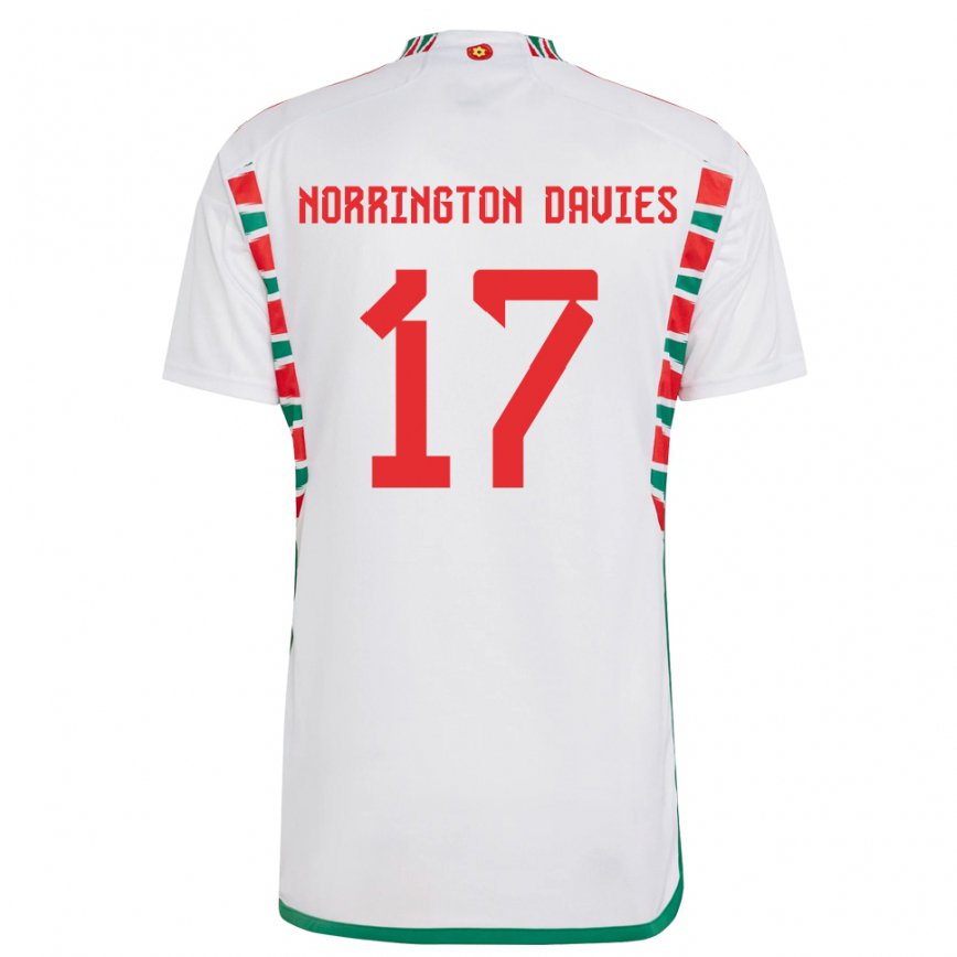 Niño Camiseta Gales Rhys Norrington Davies #17 Blanco 2ª Equipación 22-24 México