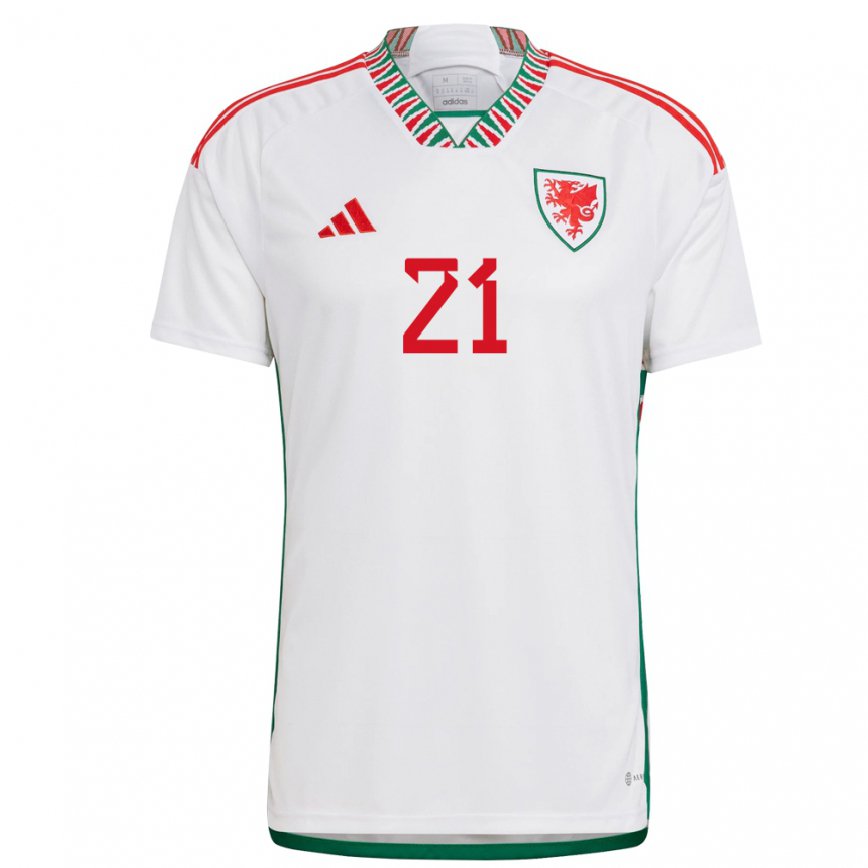 Niño Camiseta Gales Tom King #21 Blanco 2ª Equipación 22-24 México