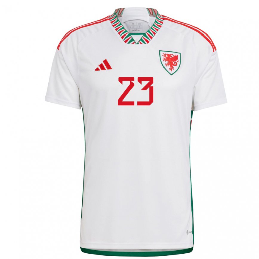 Niño Camiseta Gales Luke Harris #23 Blanco 2ª Equipación 22-24 México