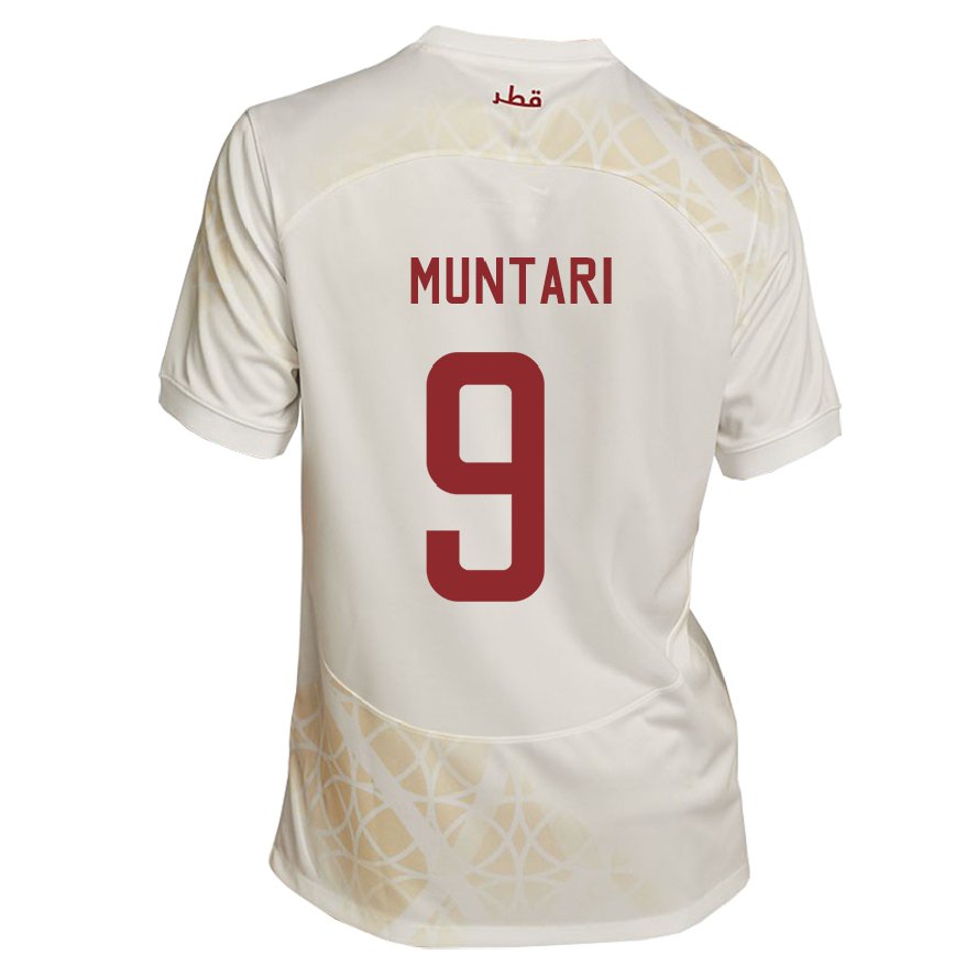 Niño Camiseta Catar Mohammed Muntari #9 Beis Dorado 2ª Equipación 22-24 México