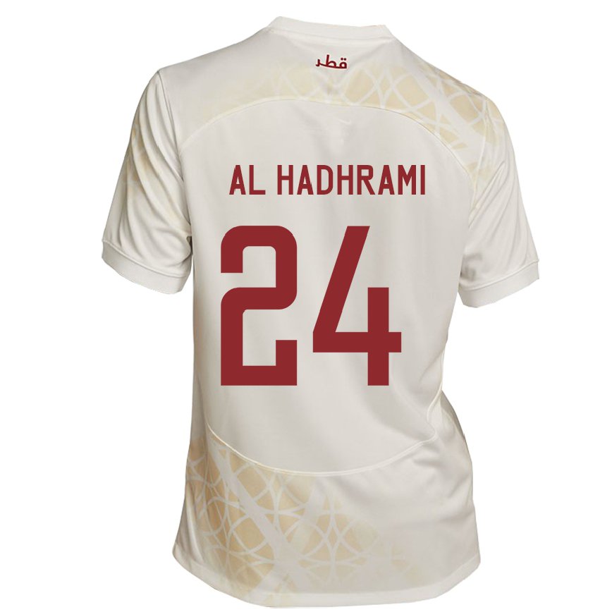 Niño Camiseta Catar Naif Abdulraheem Al Hadhrami #24 Beis Dorado 2ª Equipación 22-24 México