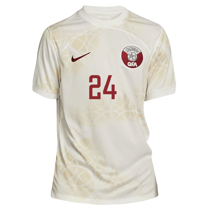 Niño Camiseta Catar Naif Abdulraheem Al Hadhrami #24 Beis Dorado 2ª Equipación 22-24 México