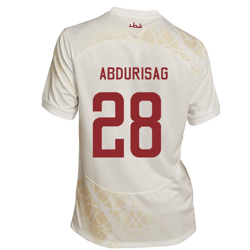 Niño Camiseta Catar Yusuf Abdurisag #28 Beis Dorado 2ª Equipación 22-24 México