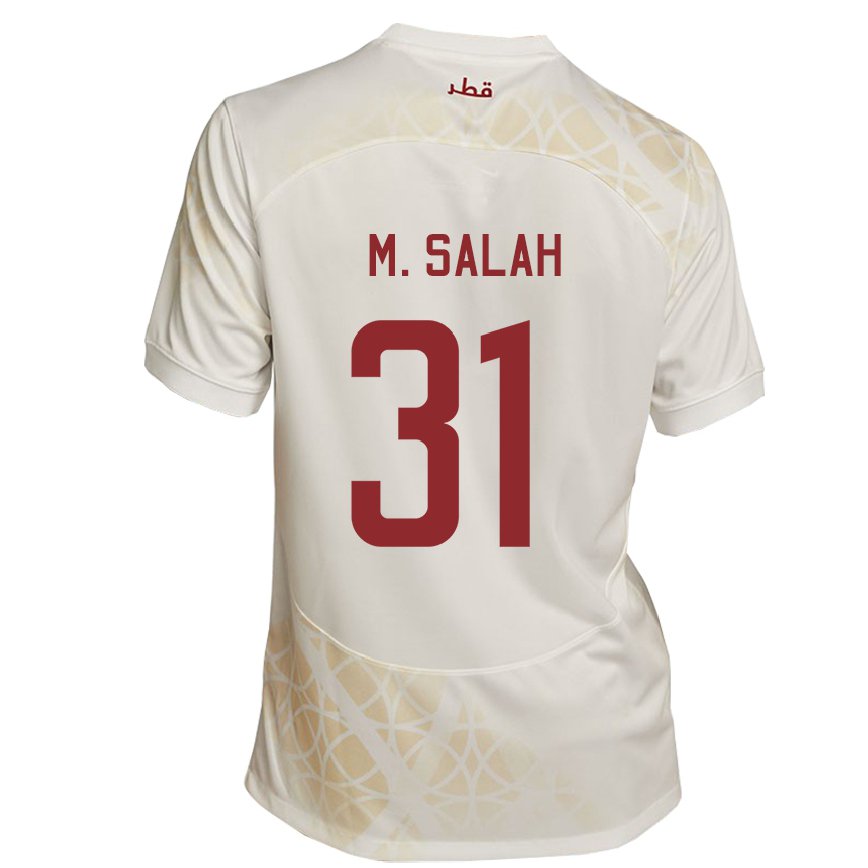 Niño Camiseta Catar Salah Zakaria #31 Beis Dorado 2ª Equipación 22-24 México