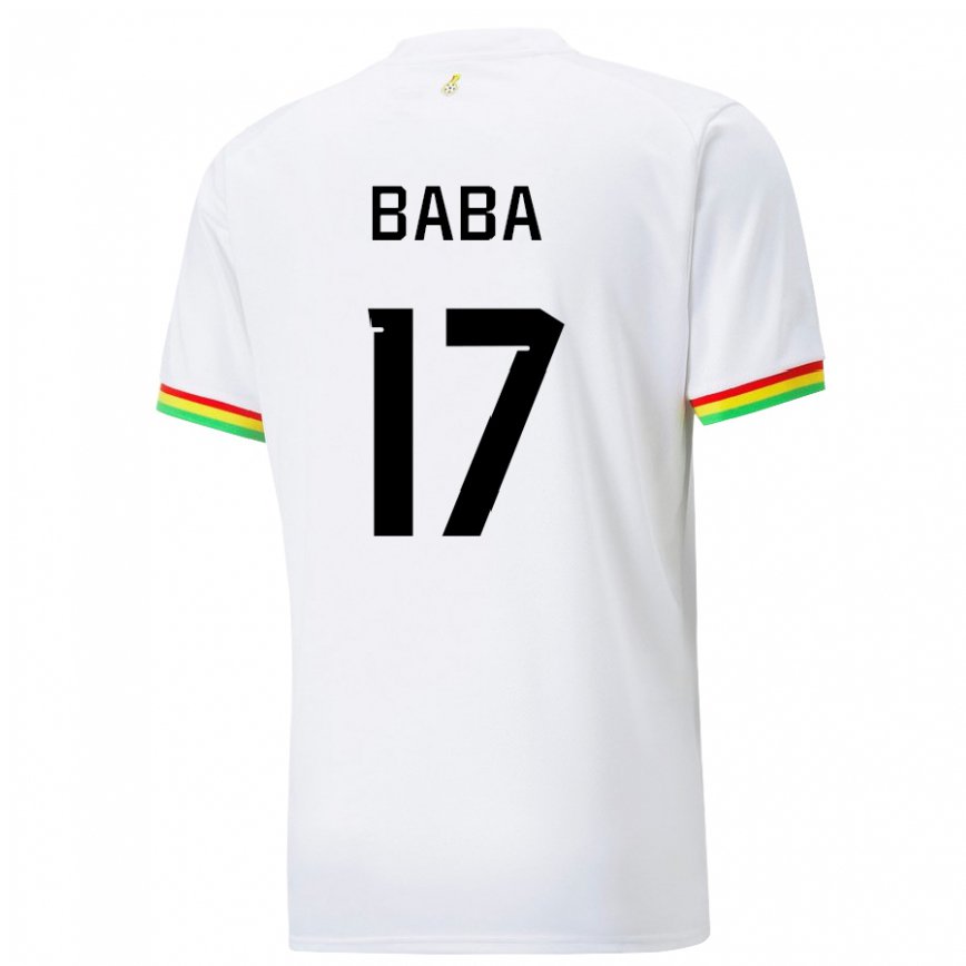 Hombre Camiseta Ghana Abdul-rahman Baba #17 Blanco 1ª Equipación 22-24 México