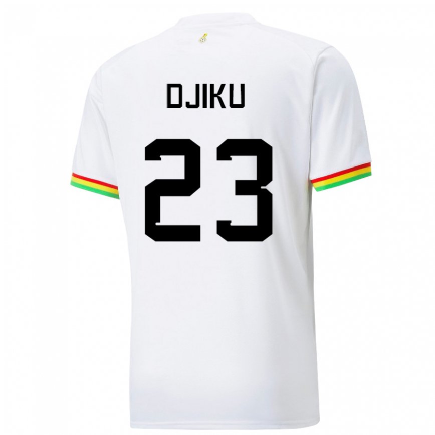 Hombre Camiseta Ghana Alexander Djiku #23 Blanco 1ª Equipación 22-24 México