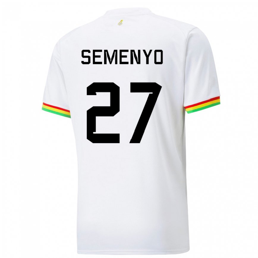 Hombre Camiseta Ghana Antoine Semenyo #27 Blanco 1ª Equipación 22-24 México