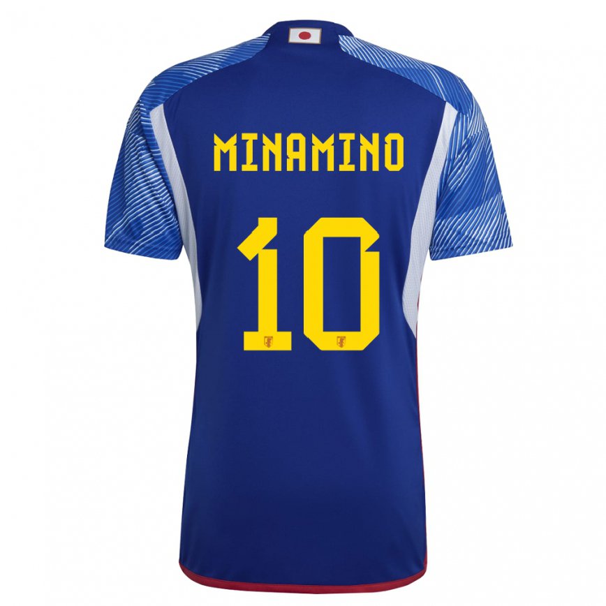 Hombre Camiseta Japón Takumi Minamino #10 Azul Real 1ª Equipación 22-24 México