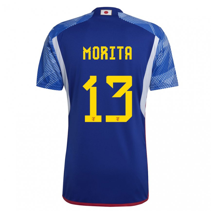 Hombre Camiseta Japón Hidemasa Morita #13 Azul Real 1ª Equipación 22-24 México