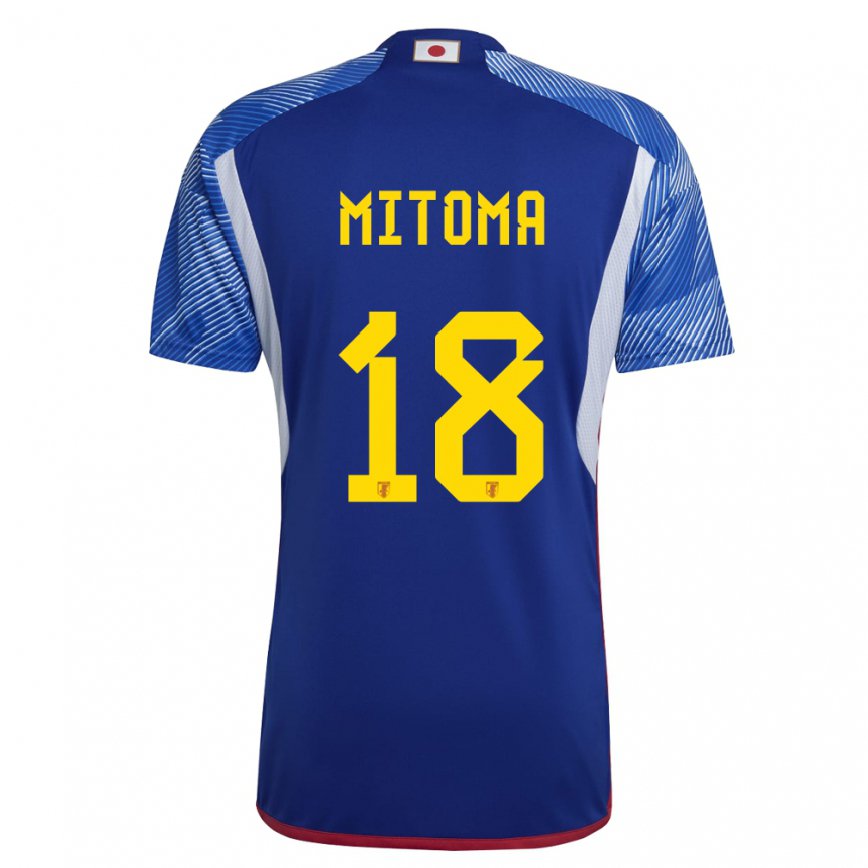 Hombre Camiseta Japón Kaoru Mitoma #18 Azul Real 1ª Equipación 22-24 México