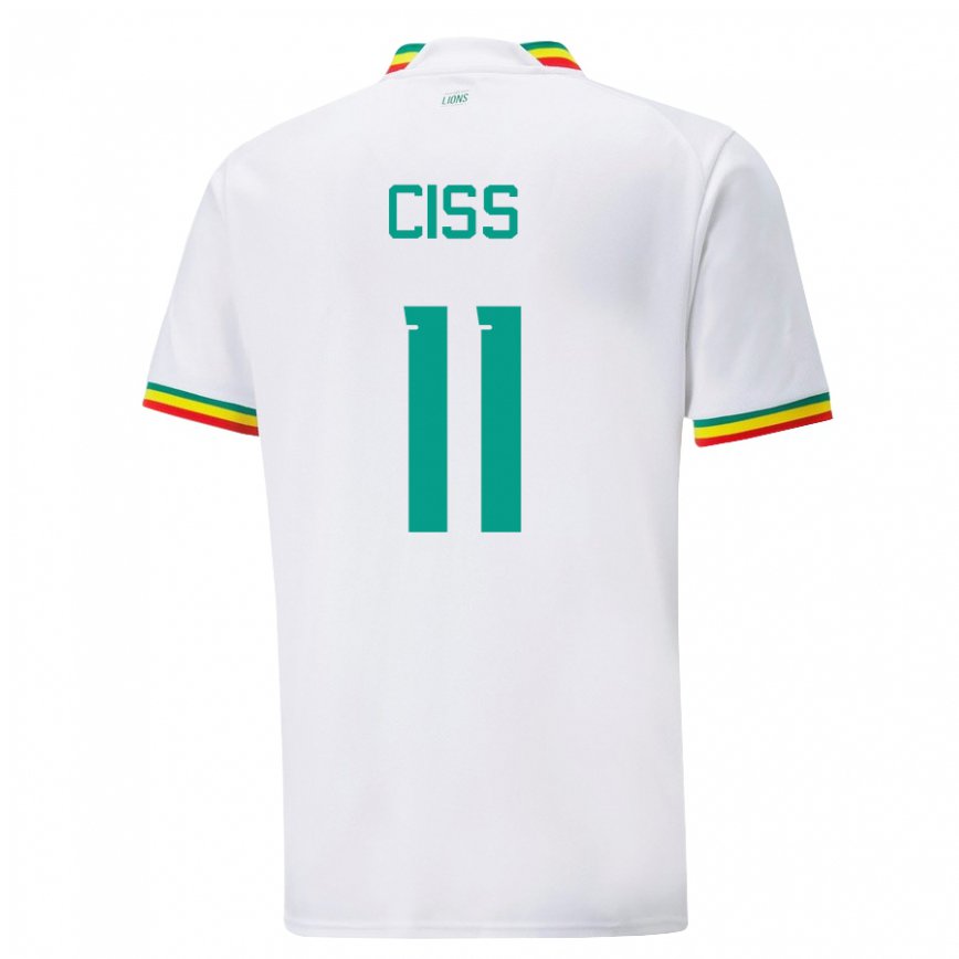 Hombre Camiseta Senegal Pathe Ciss #11 Blanco 1ª Equipación 22-24 México