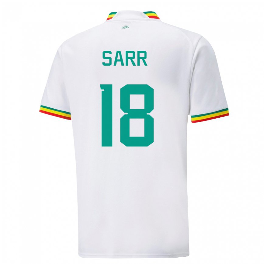 Hombre Camiseta Senegal Ismaila Sarr #18 Blanco 1ª Equipación 22-24 México