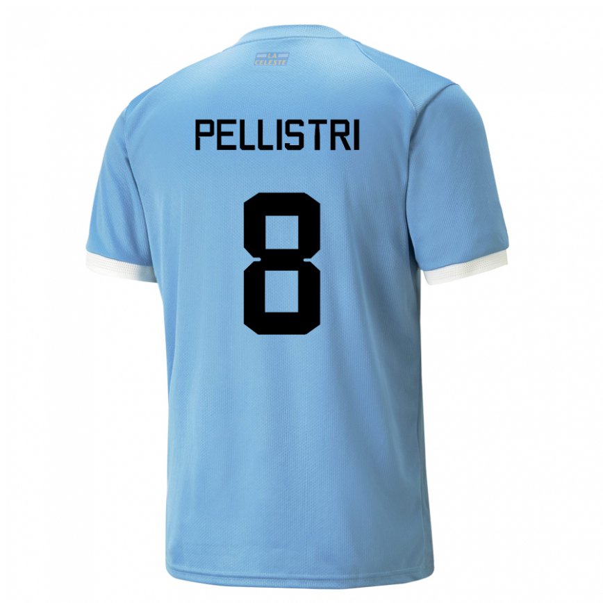 Hombre Camiseta Uruguay Facundo Pellistri #8 Azul 1ª Equipación 22-24 México