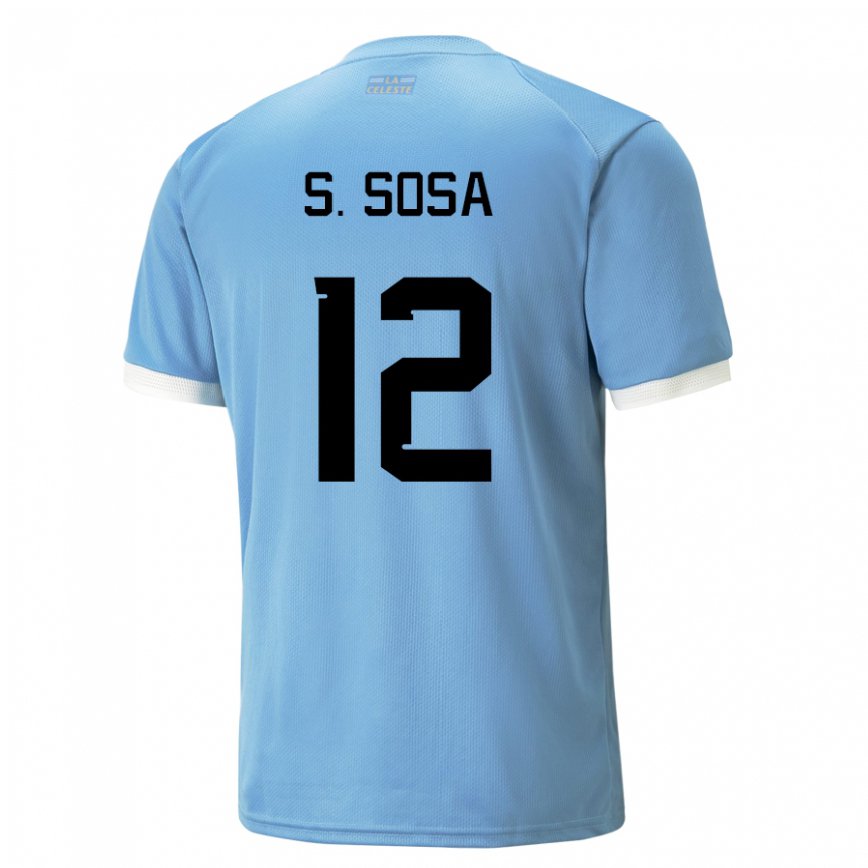 Hombre Camiseta Uruguay Sebastian Sosa #12 Azul 1ª Equipación 22-24 México