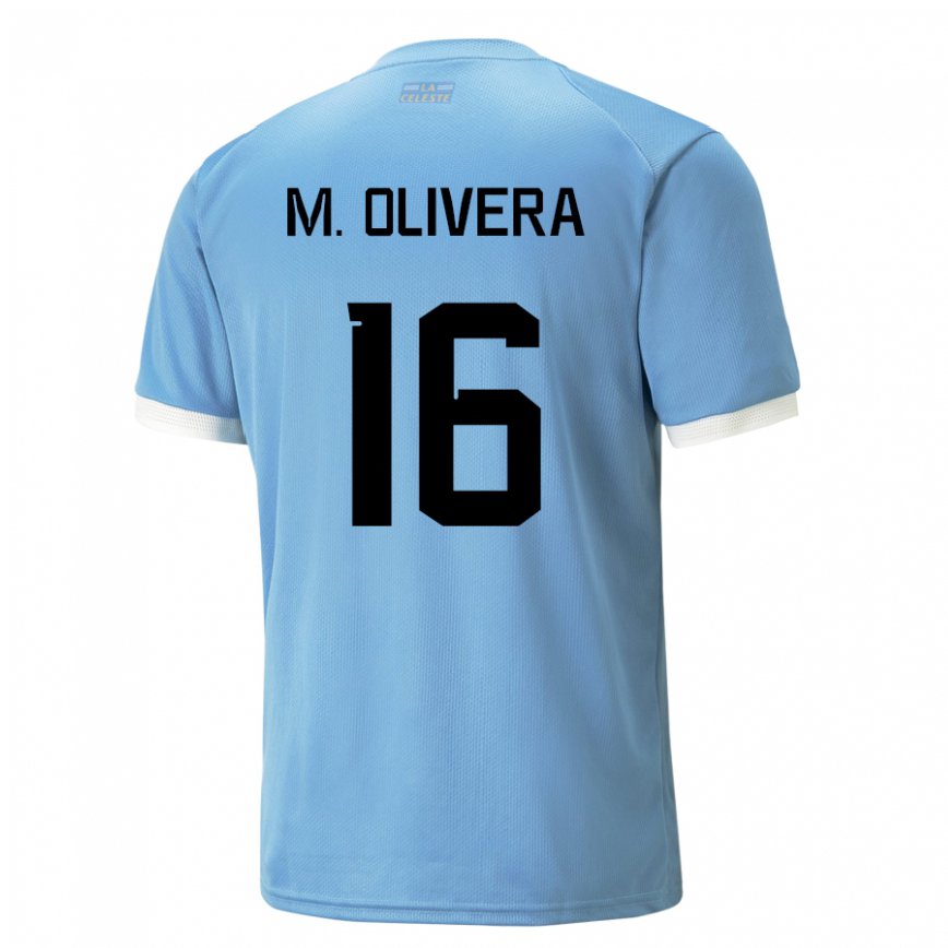 Hombre Camiseta Uruguay Mathias Olivera #16 Azul 1ª Equipación 22-24 México