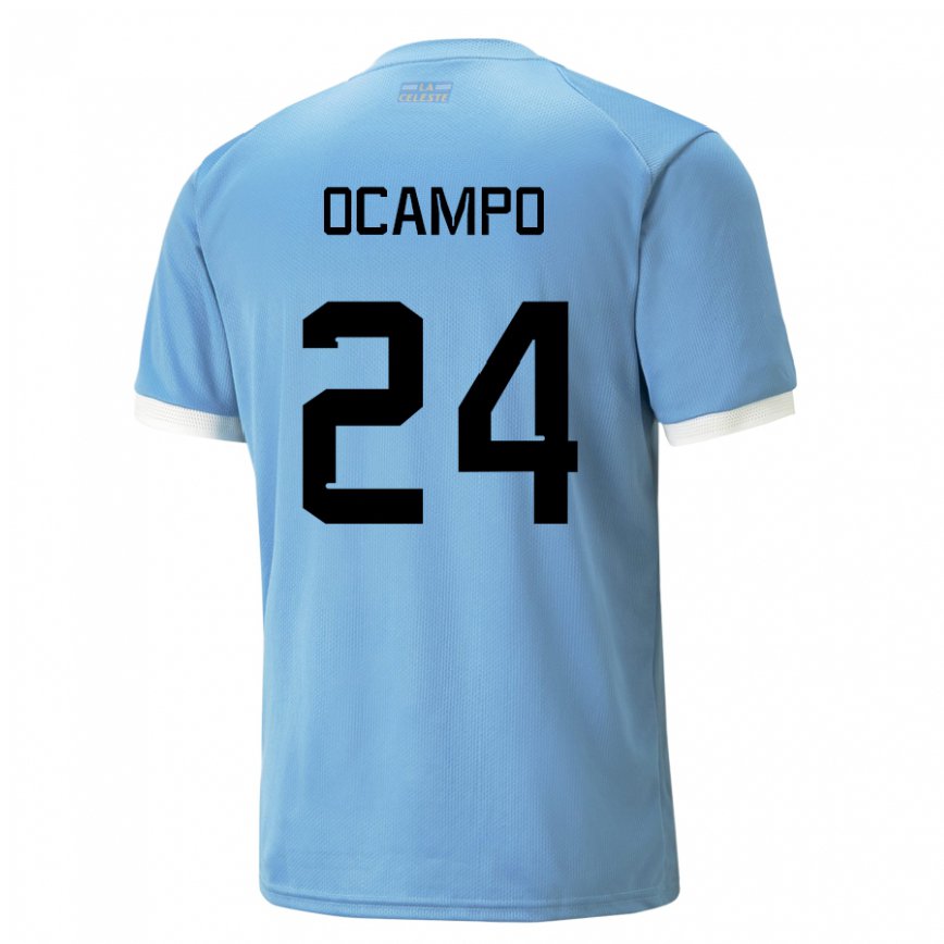 Hombre Camiseta Uruguay Brian Ocampo #24 Azul 1ª Equipación 22-24 México