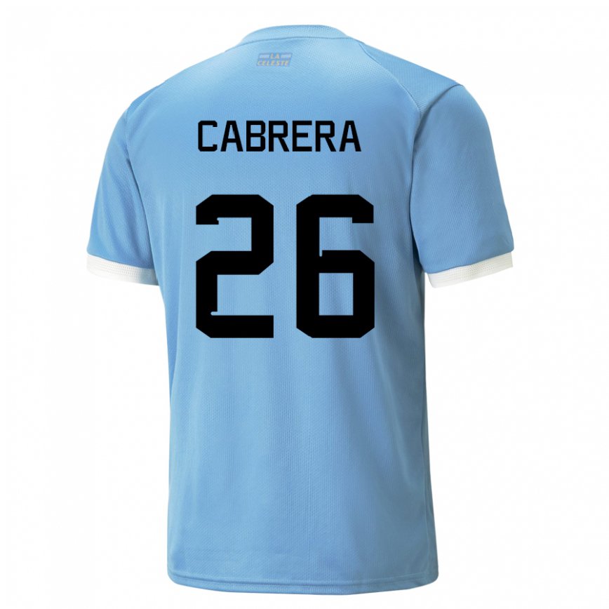 Hombre Camiseta Uruguay Leandro Cabrera #26 Azul 1ª Equipación 22-24 México