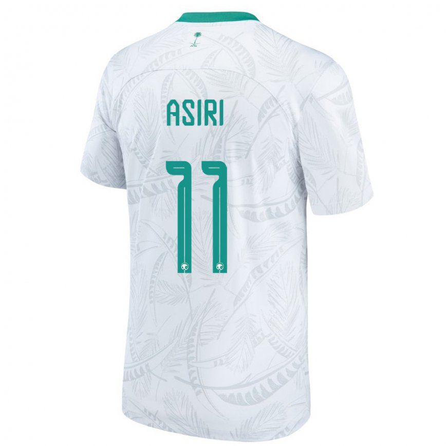 Hombre Camiseta Arabia Saudita Haitham Asiri #11 Blanco 1ª Equipación 22-24 México