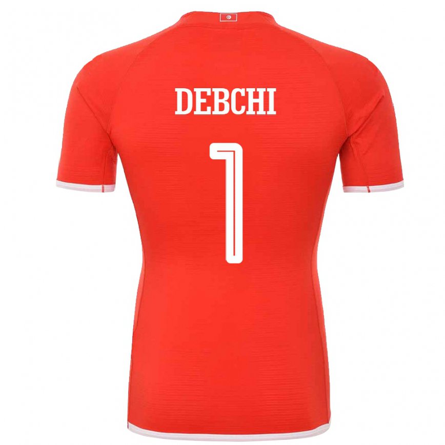 Hombre Camiseta Túnez Mohamed Sedki Debchi #1 Rojo 1ª Equipación 22-24 México