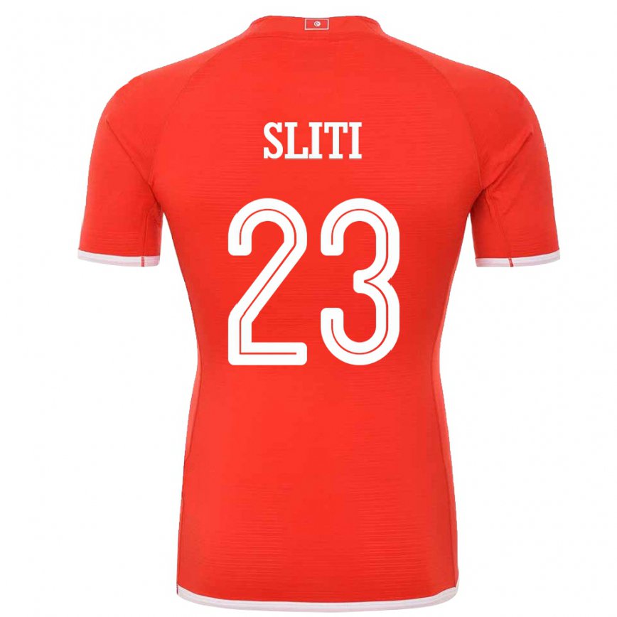 Hombre Camiseta Túnez Naim Sliti #23 Rojo 1ª Equipación 22-24 México