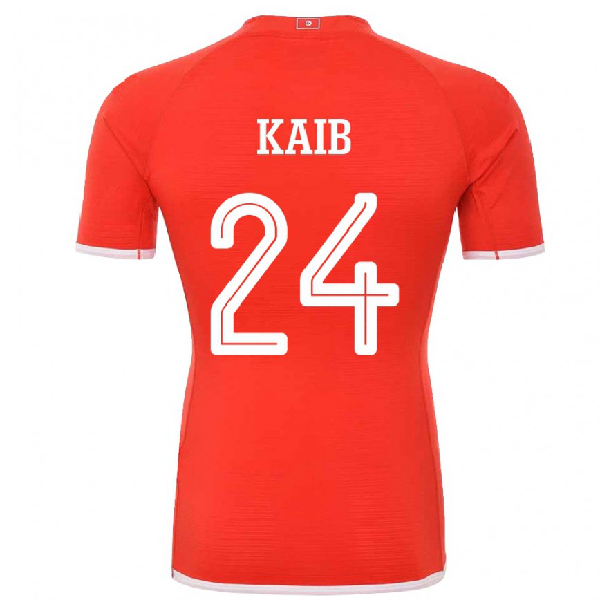 Hombre Camiseta Túnez Rami Kaib #24 Rojo 1ª Equipación 22-24 México